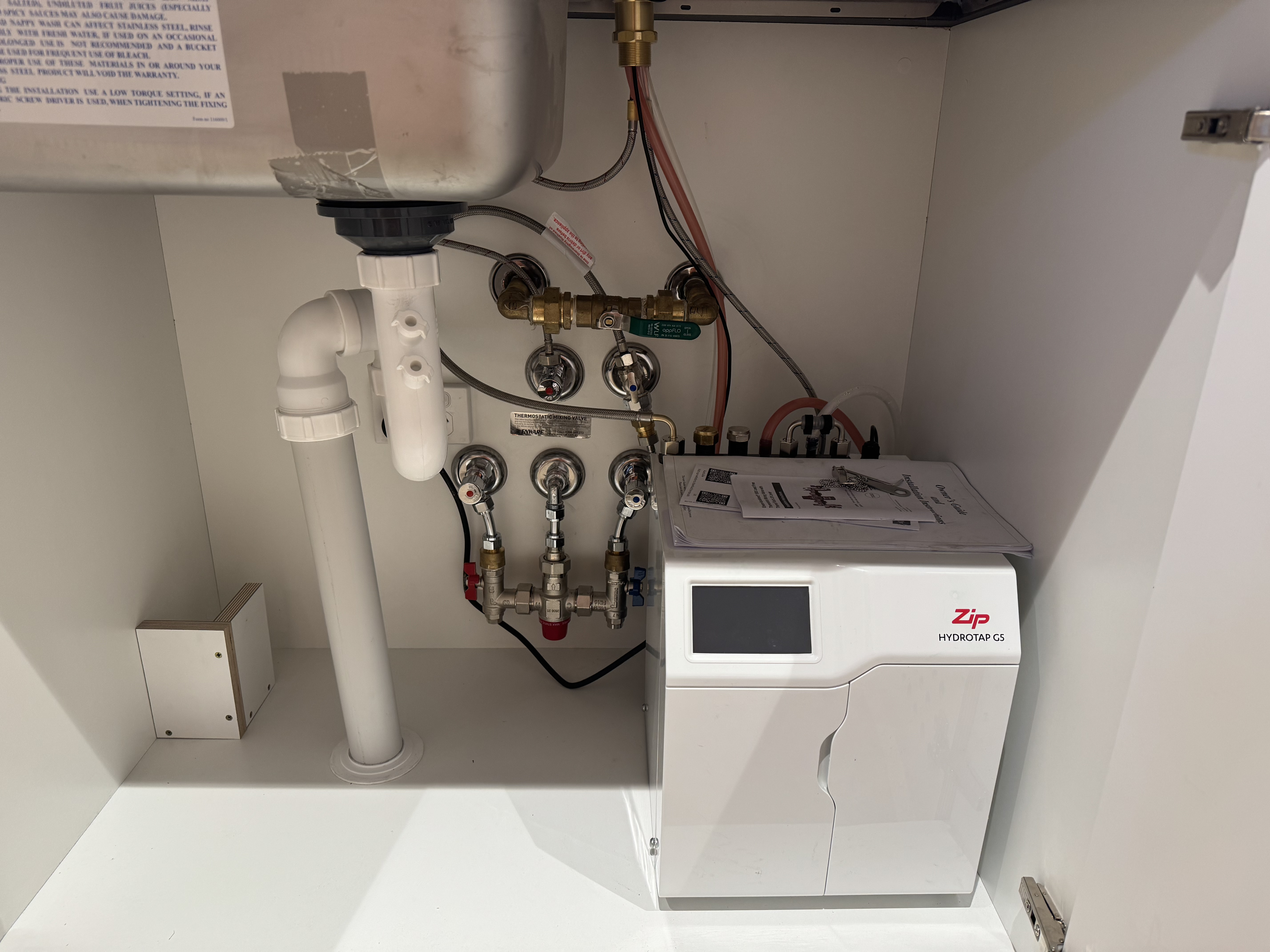 Tempering valve installation